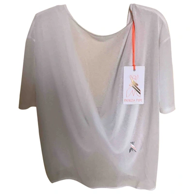 Pre-owned Patrizia Pepe White Polyester Top
