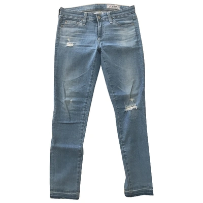 Pre-owned Ag Slim Jeans In Blue