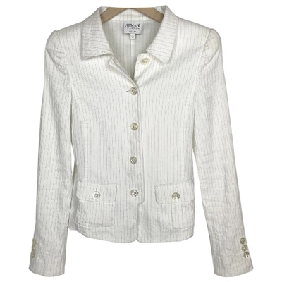 Pre-owned Armani Collezioni Jacket In White