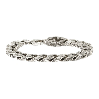 Gucci Interlocking G Chain Bracelet In Silver In Sterling Silver