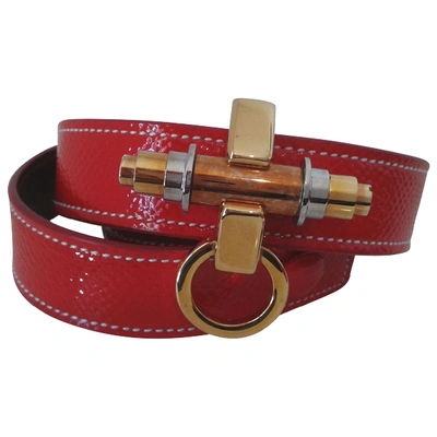 Pre-owned Givenchy Leather Bracelet In Red