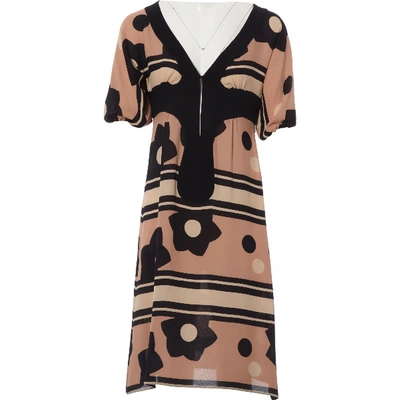 Pre-owned Marni Silk Mid-length Dress In Pink