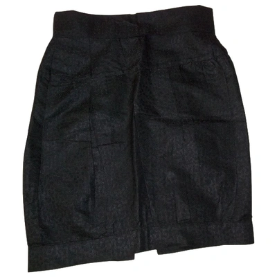 Pre-owned Dries Van Noten Silk Mid-length Skirt In Black