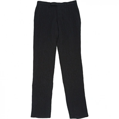 Pre-owned Lanvin Straight Pants In Black
