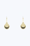 Marc Jacobs Enamel Logo Disc Drop Earrings In Black/ Gold