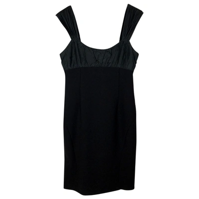 Pre-owned Moschino Cheap And Chic Wool Mid-length Dress In Black