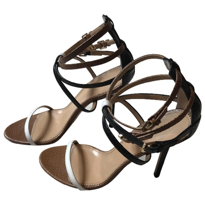 Pre-owned Dsquared2 Leather Sandals In Camel