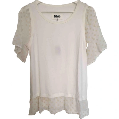 Pre-owned Mm6 Maison Margiela White Viscose Top