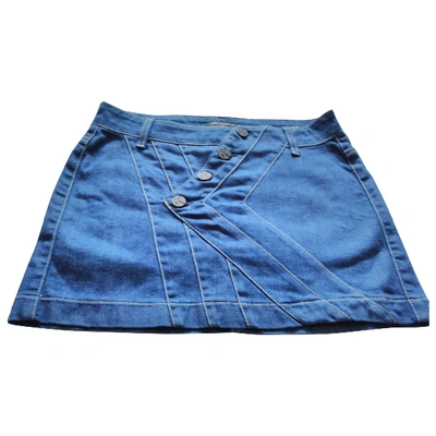 Pre-owned Karl Lagerfeld Mini Skirt In Blue