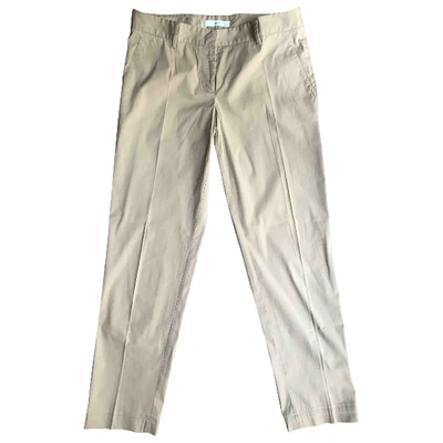 Pre-owned Prada Straight Pants In Beige