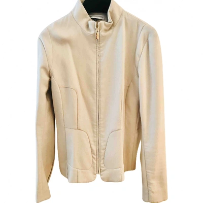 Pre-owned Trussardi Ecru Cotton Jacket
