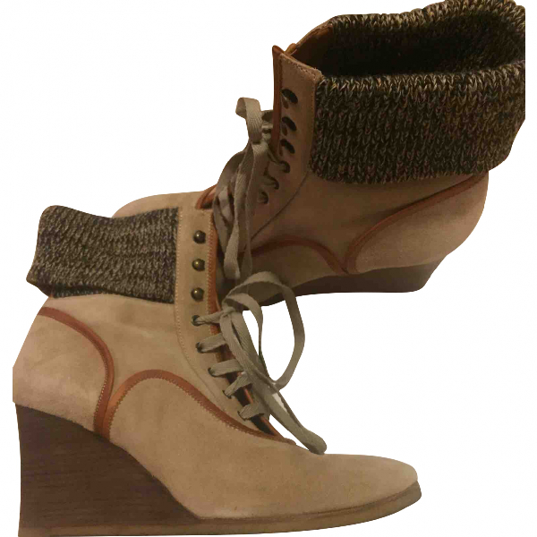 see by chloe boots beige
