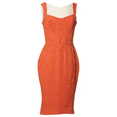 Pre-owned Zac Posen Mid-length Dress In Orange