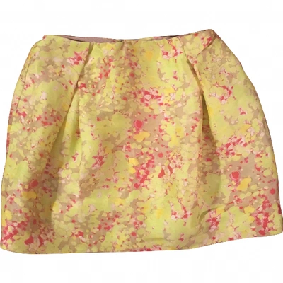 Pre-owned Carven Linen Mini Skirt In Multicolour