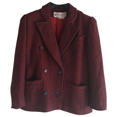Pre-owned Lanvin Wool Caban In Red