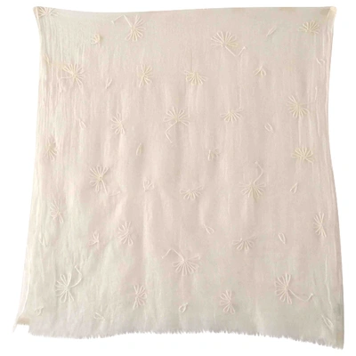 Pre-owned Brunello Cucinelli Linen Stole In White