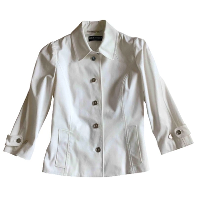 Pre-owned Dolce & Gabbana Suit Jacket In White