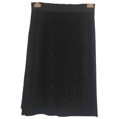 Pre-owned Dolce & Gabbana Wool Mid-length Skirt In Black