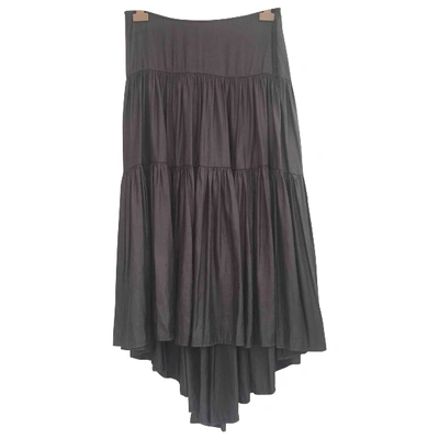 Pre-owned L Agence Maxi Skirt In Anthracite