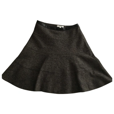 Pre-owned Paule Ka Wool Mini Skirt In Brown