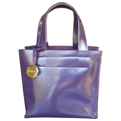 Pre-owned Furla Leather Handbag In Purple