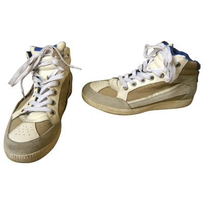 Pre-owned Iro Leather Trainers In Beige