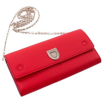 Pre-owned Dior Ever Leather Clutch Bag In Red