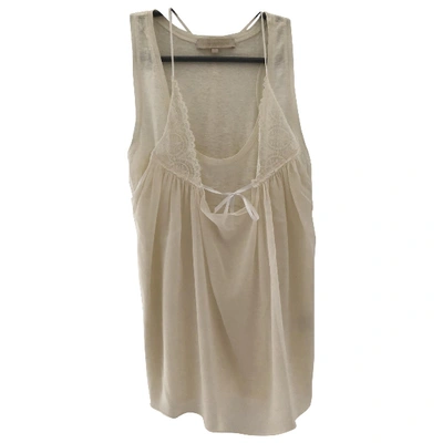 Pre-owned Vanessa Bruno Linen Camisole In Ecru