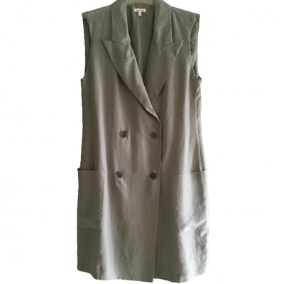 Pre-owned P.a.r.o.s.h Silk Mid-length Dress In Grey
