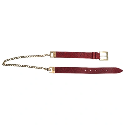 Pre-owned Dolce & Gabbana Leather Belt In Red
