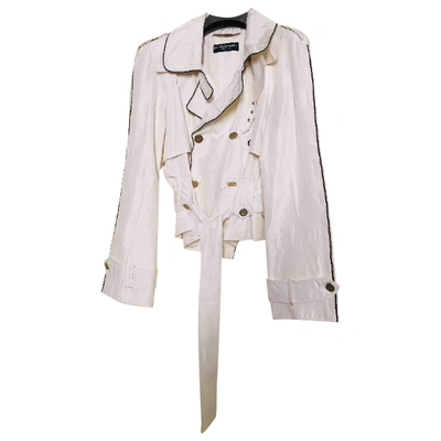 Pre-owned Dolce & Gabbana Silk Short Vest In Ecru