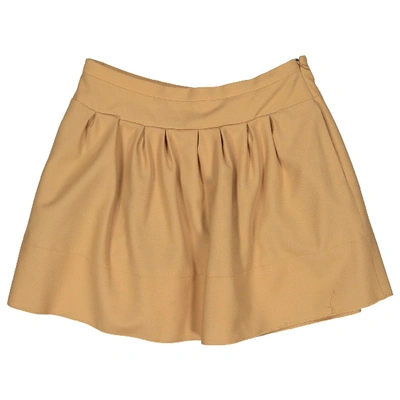 Pre-owned Sonia Rykiel Wool Mini Skirt In Yellow