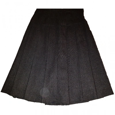 Pre-owned Dolce & Gabbana Wool Mid-length Skirt In Anthracite