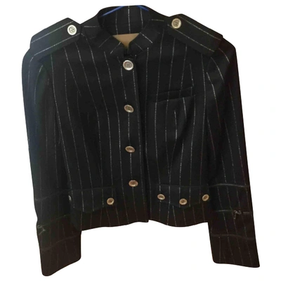 Pre-owned John Galliano Wool Short Vest In Black