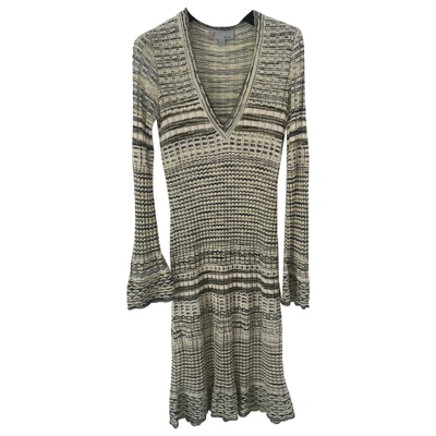 Pre-owned M Missoni Wool Mid-length Dress In Green