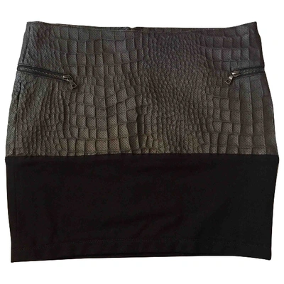 Pre-owned Drome Leather Mini Skirt In Black