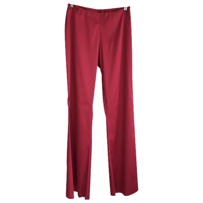 Pre-owned La Perla Trousers In Red