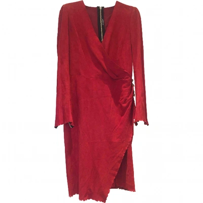 Pre-owned Balmain Mid-length Dress In Red