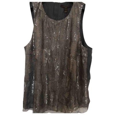 Pre-owned Louis Vuitton Silk Top In Silver