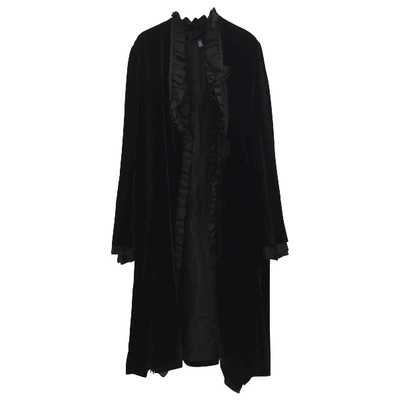 Pre-owned Ralph Lauren Velvet Coat In Black