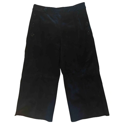 Pre-owned Neil Barrett Leather Large Pants In Black