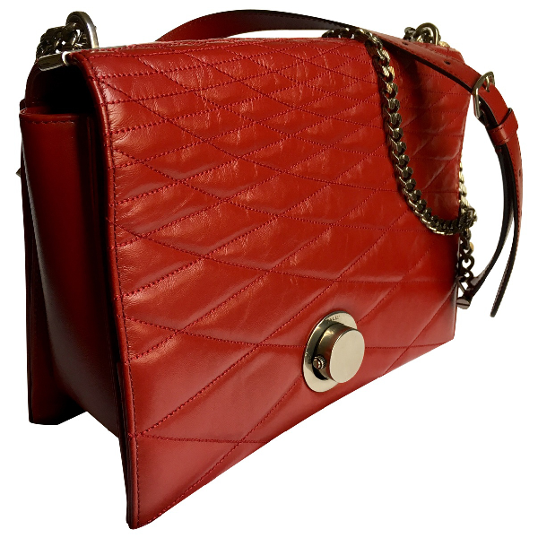 Preowned Bally Red Leather Handbag ModeSens