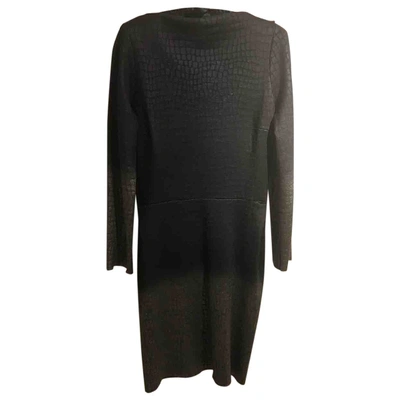 Pre-owned Rm By Roland Mouret Wool Dress In Anthracite