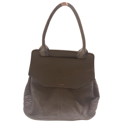 Pre-owned Alexander Mcqueen Leather Handbag In Grey