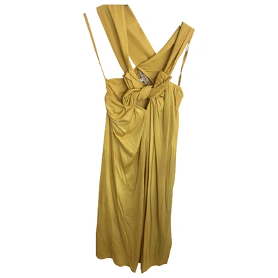 Pre-owned See By Chloé Silk Mini Dress In Yellow