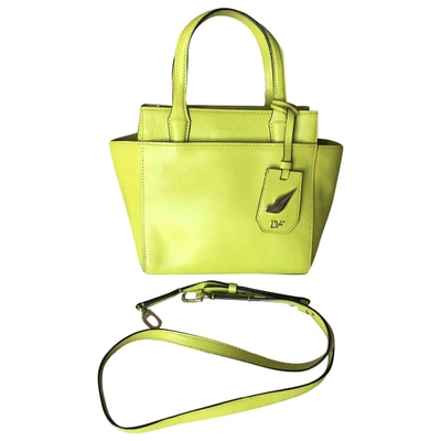 Pre-owned Diane Von Furstenberg Leather Handbag In Yellow