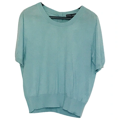 Pre-owned Dolce & Gabbana Cashmere Top In Turquoise