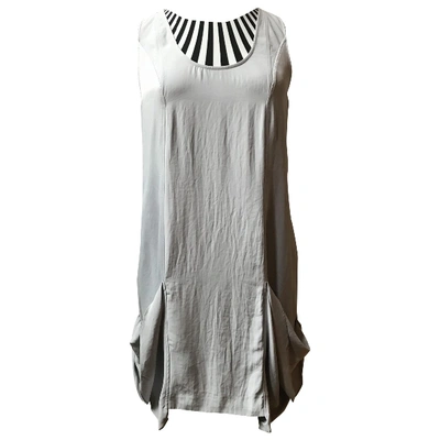 Pre-owned Helmut Lang Mini Dress In Silver