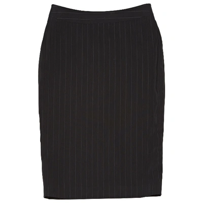 Pre-owned Dior Wool Mid-length Skirt In Black