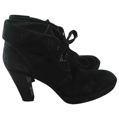 Pre-owned Hogan Ankle Boots In Black